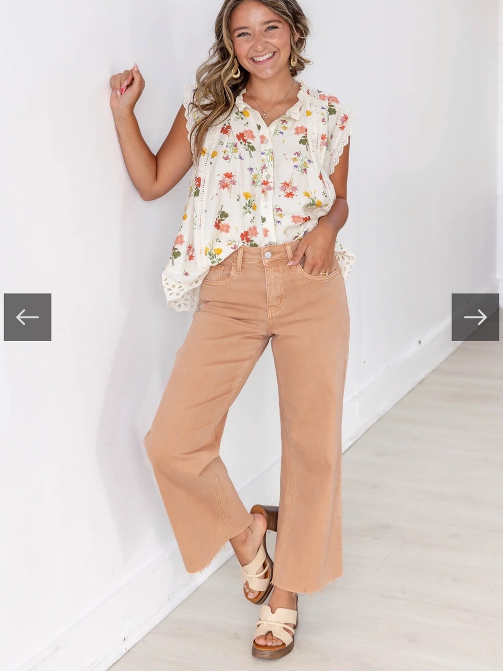 Vervet Blue Brown Sugar Babe Olivia Wide Leg Crop High-Rise Jeans - size 24 NWT